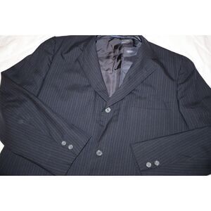 Brooks Brothers Striped Blue Wool Blazer Sportcoat 44-46L